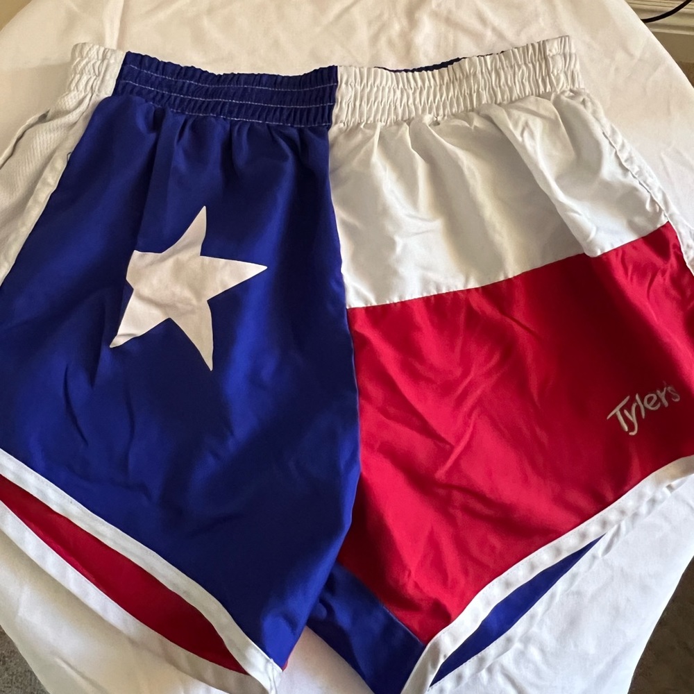 Texas flag workout shorts